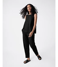 Eileen Fisher Tencel Jersey Tapered Leg Slouch Ankle Pants