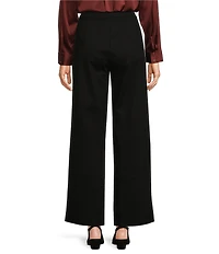 Eileen Fisher Tencel™ Lyocell Double Knit Wide Leg Pull-On Ankle Pants