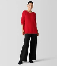 Eileen Fisher Tencel™ Lyocell Double Knit Wide Leg Pull-On Ankle Pants