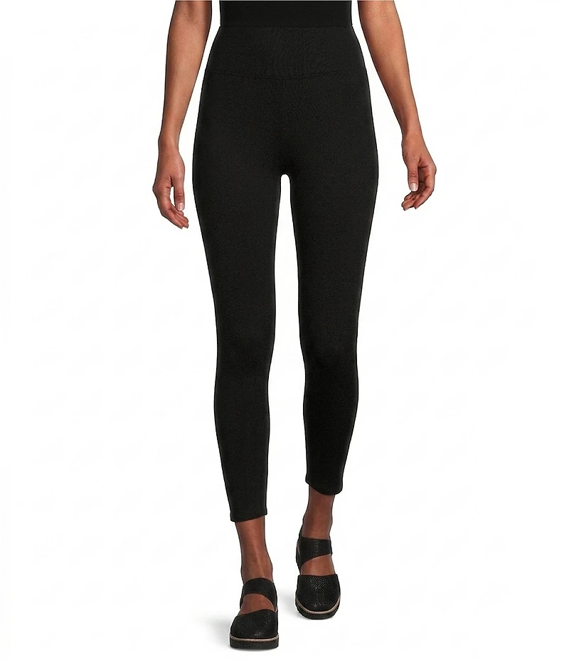 Eileen Fisher Tencel™ Organic Cotton Knit Jersey High Waisted Slim Ankle Leggings