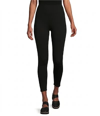 Eileen Fisher Tencel™ Organic Cotton Knit Jersey High Waisted Slim Ankle Leggings