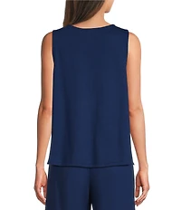 Eileen Fisher Terry Crew Neck Sleeveless Tank