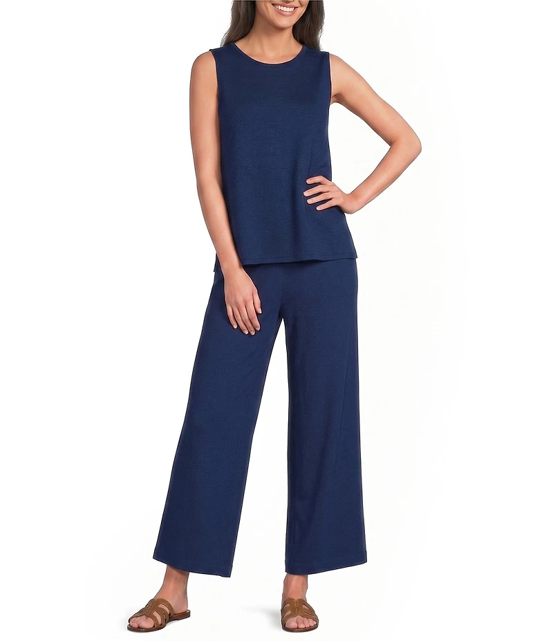 Eileen Fisher Terry Crew Neck Sleeveless Tank