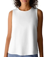 Eileen Fisher Terry Crew Neck Sleeveless Tank