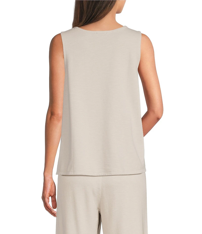 Eileen Fisher Terry Crew Neck Sleeveless Tank