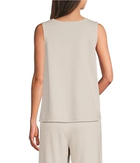 Eileen Fisher Terry Crew Neck Sleeveless Tank