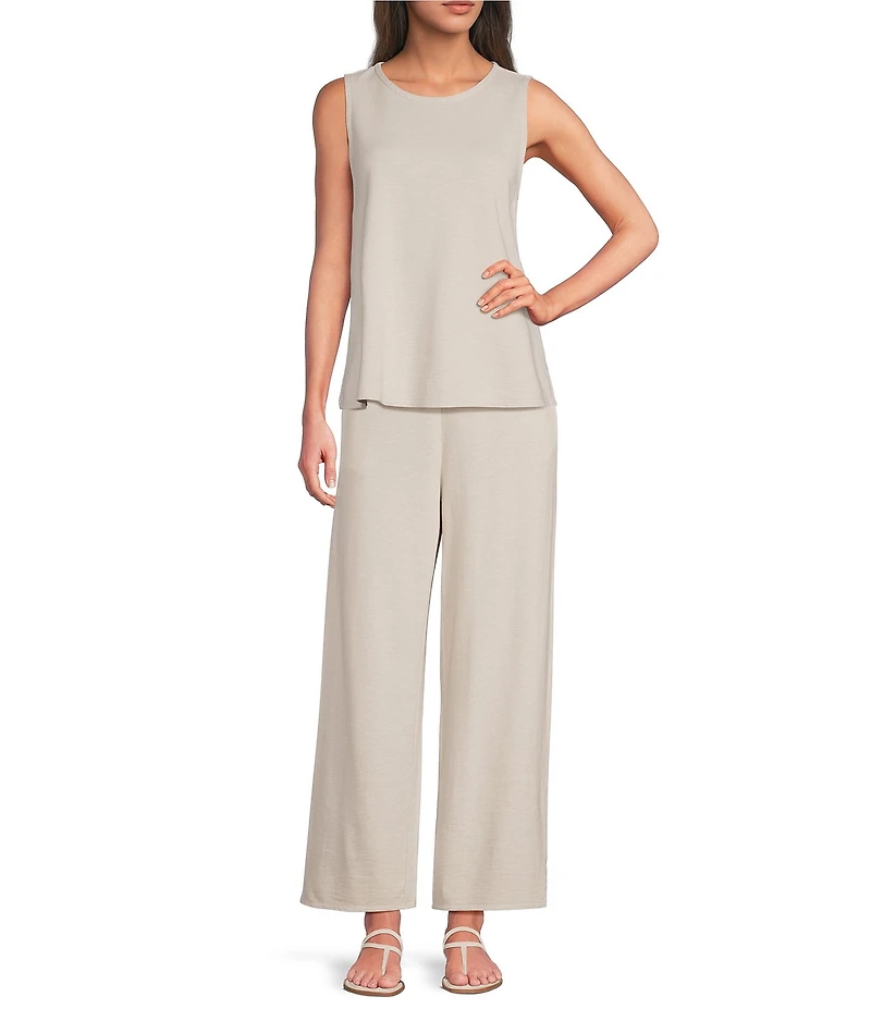Eileen Fisher Terry Crew Neck Sleeveless Tank