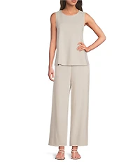 Eileen Fisher Terry Crew Neck Sleeveless Tank