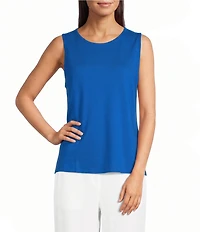 Eileen Fisher Terry Crew Neck Sleeveless Tank