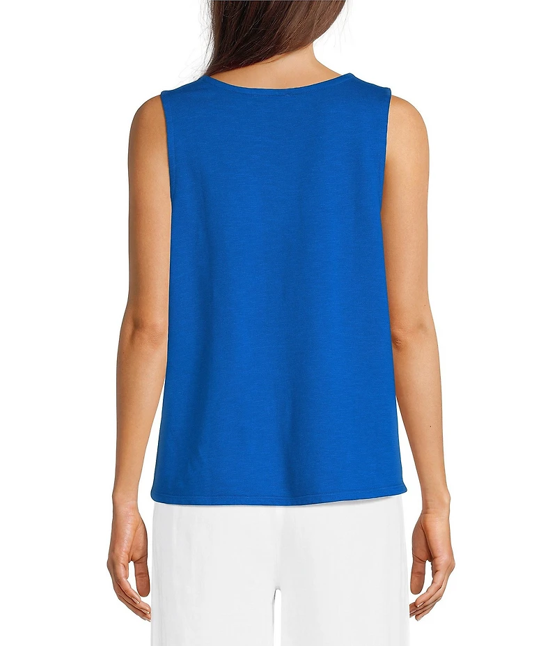 Eileen Fisher Terry Crew Neck Sleeveless Tank
