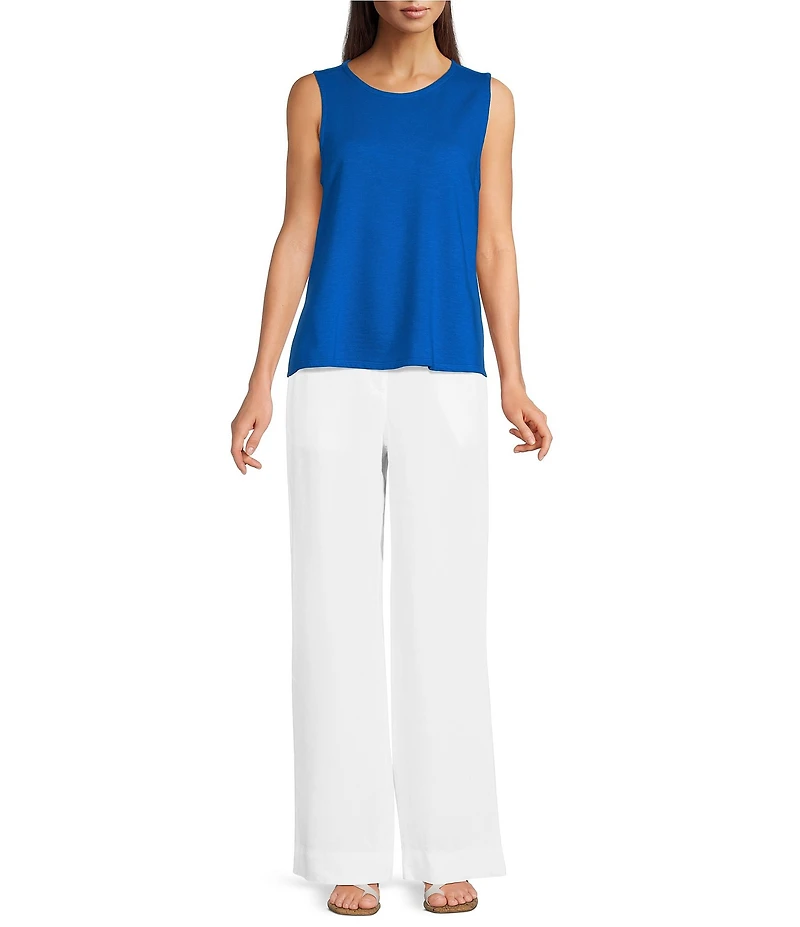 Eileen Fisher Terry Crew Neck Sleeveless Tank