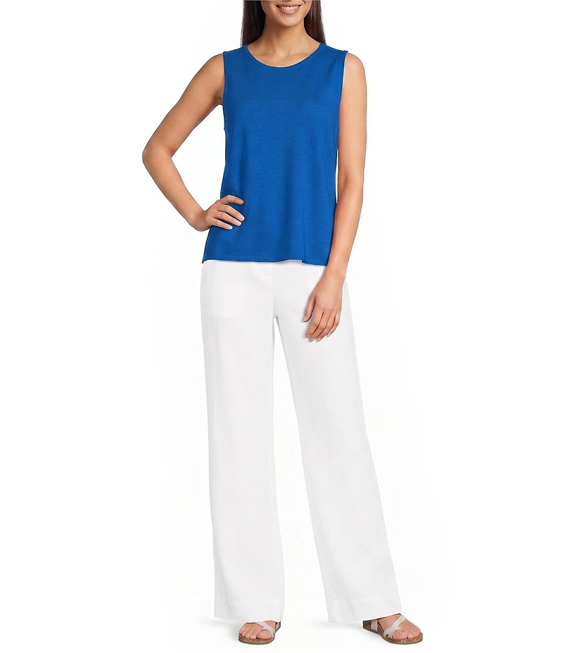 Eileen Fisher Terry Crew Neck Sleeveless Tank
