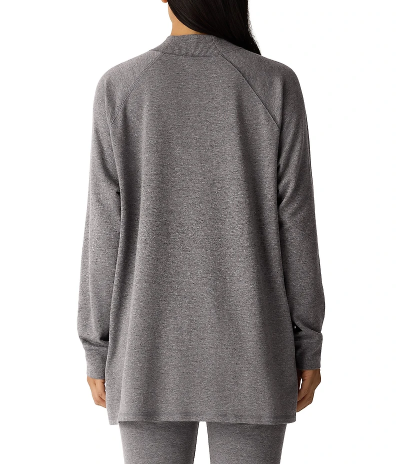 Eileen Fisher Terry Knit Mock Neck Long Sleeve Tunic