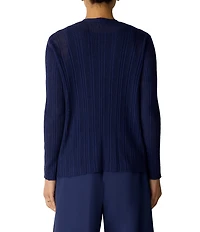 Eileen Fisher Textural Oragnic Knit V-Neck Long Sleeve Cardigan