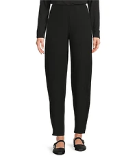 Eileen Fisher Texture Stretch Rib Knit Lantern Ankle Pants