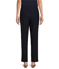 Eileen Fisher Textured Washable Stretch Crepe Slim Pull-On Ankle Pants