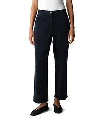 Eileen Fisher Velvety Soft Texture Cuffed Hem Corduroy Ankle Pants