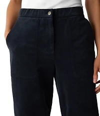 Eileen Fisher Velvety Soft Texture Cuffed Hem Corduroy Ankle Pants