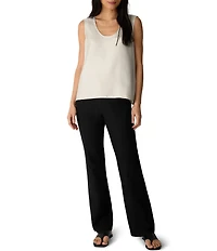 Eileen Fisher Washable Stretch Crepe Pull-On Pants