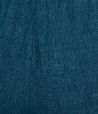 Eileen Fisher Washed Organic Linen Elastic Waist Wide Leg Cropped Pants