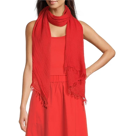 Eileen Fisher Water Color Organic Cotton Gauze Scarf