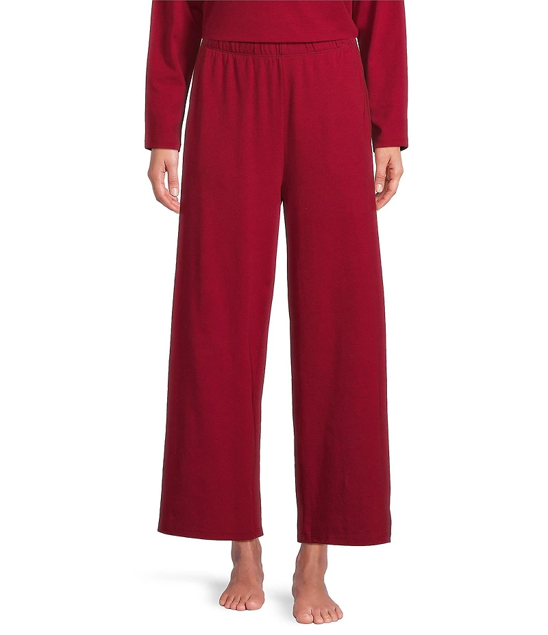 Eileen Fisher Organic Cotton Coordinating Wide Ankle Knit Sleep Pants