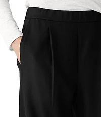 Eileen Fisher Wool Jersey Pleated Lantern Pants