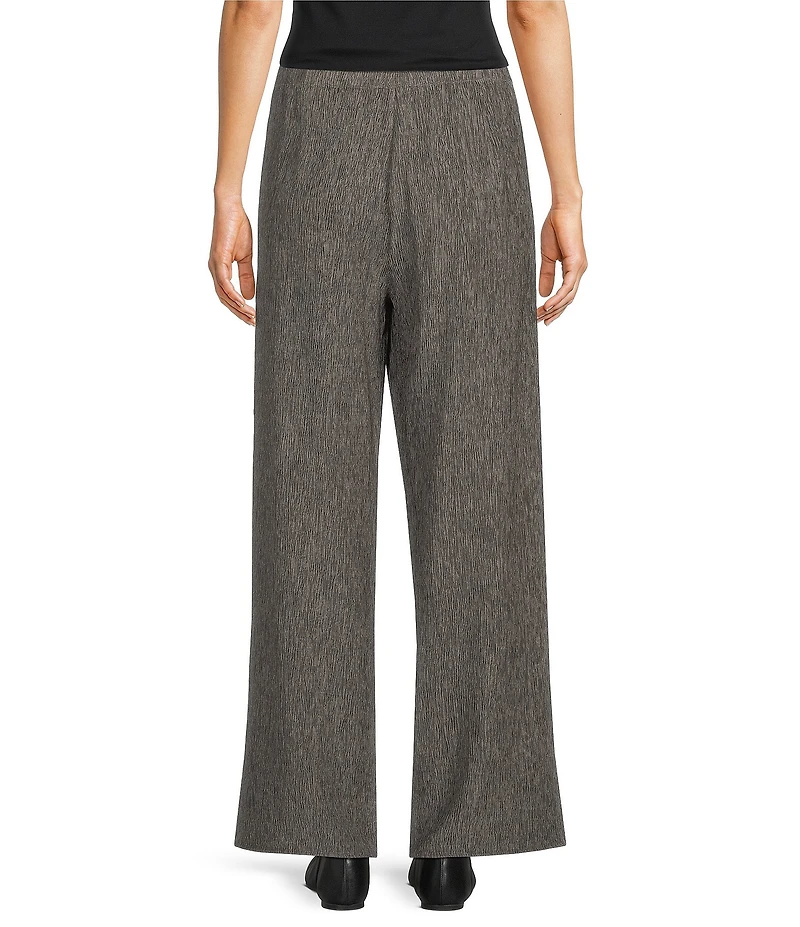 Eileen Fisher Woven Plisse Straight Leg Pull-On Coordinating Pants
