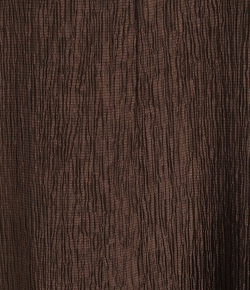 Eileen Fisher Woven Plisse V-Neck Cap Sleeve A-Line Dress