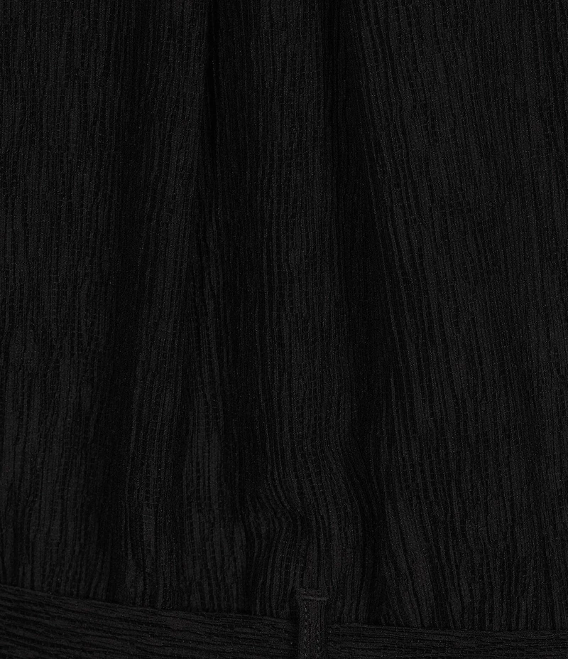 Eileen Fisher Woven Plisse V-Neck Sleeveless Wide-Leg Belted Jumpsuit