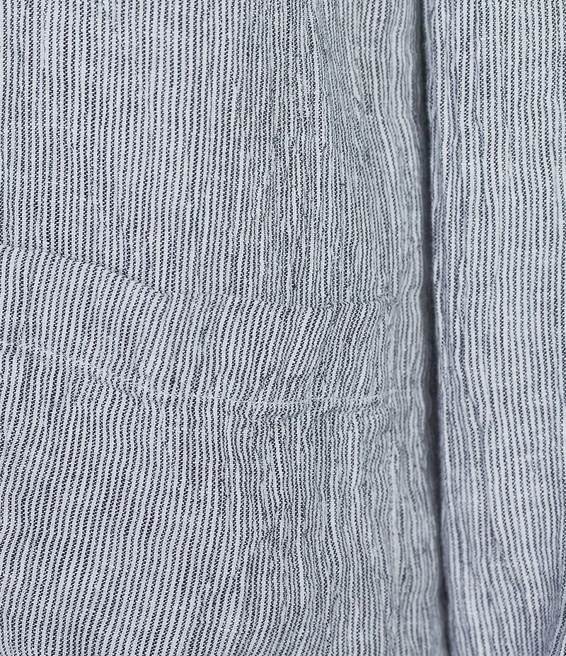 Eileen Fisher Yarn-Dyed Stripe Organic Linen Notch Lapel Long Sleeve Coordinating Blazer