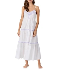 Eileen West Ballet Woven Sleeveless V-Neck Strappy Modern Nightgown