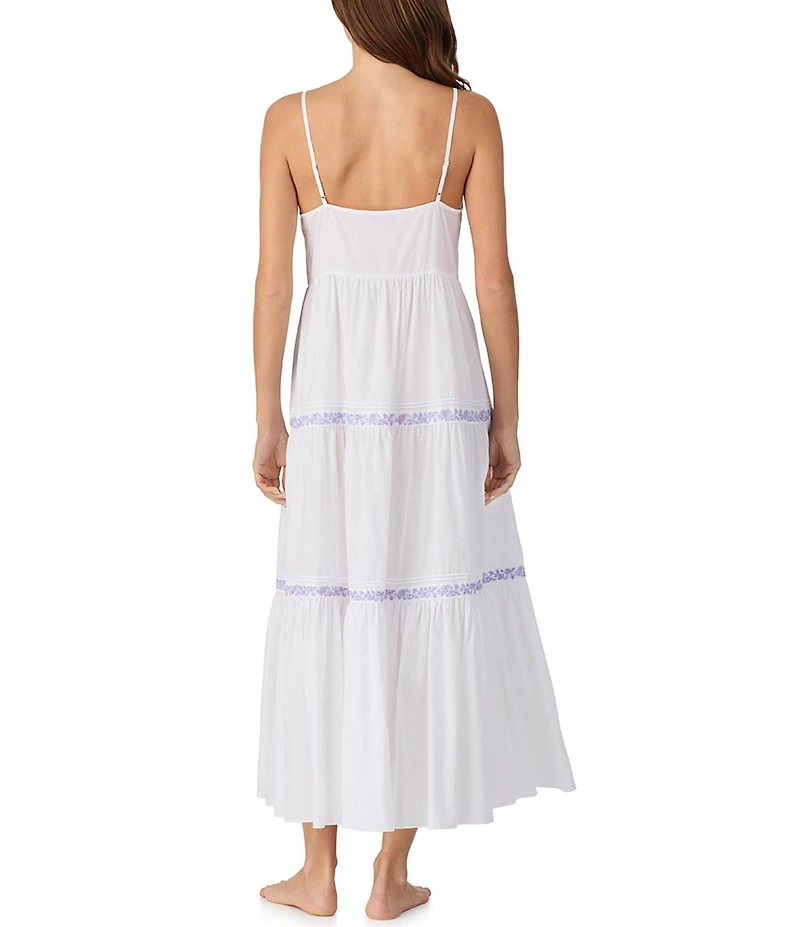 Eileen West Ballet Woven Sleeveless V-Neck Strappy Modern Nightgown