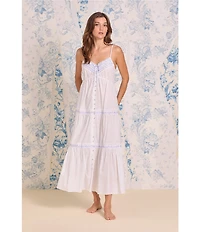 Eileen West Ballet Woven Sleeveless V-Neck Strappy Modern Nightgown