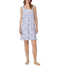 Eileen West Butterfly Garden Sleeveless Scoop Neck Jersey Knit Short Chemise