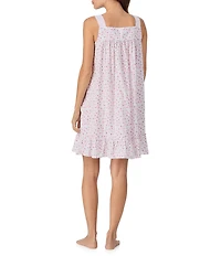Eileen West Floral Print Sleeveless Sweetheart Neck Woven Chemise