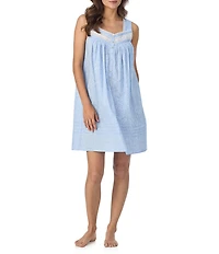 Eileen West Floral Print Sleeveless Sweetheart Neck Woven Chemise