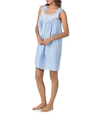 Eileen West Floral Print Sleeveless Sweetheart Neck Woven Chemise