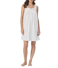 Eileen West Floral Print Sleeveless Sweetheart Neck Woven Short Chemise