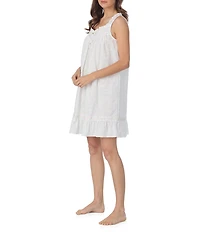 Eileen West Floral Print Sleeveless Sweetheart Neck Woven Short Chemise