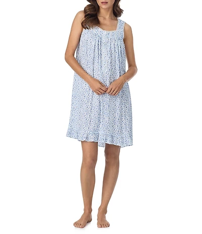 Eileen West Floral Print Sleeveless Sweetheart Woven Chemise