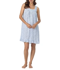 Eileen West Floral Print Sleeveless Sweetheart Woven Chemise