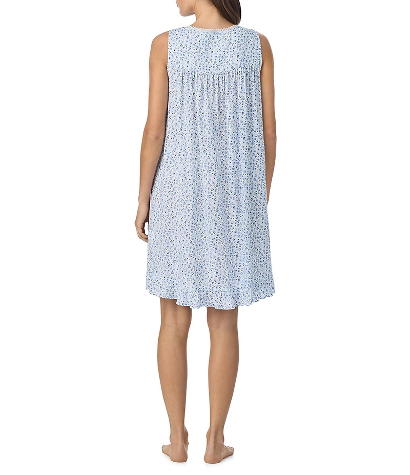 Eileen West Floral Print Sleeveless Sweetheart Woven Chemise