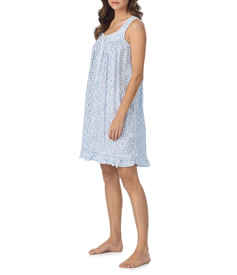 Eileen West Floral Print Sleeveless Sweetheart Woven Chemise