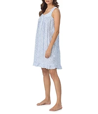 Eileen West Floral Print Sleeveless Sweetheart Woven Chemise