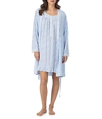 Eileen West Floral Print Sleeveless Sweetheart Woven Chemise