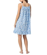 Eileen West Floral Print Sleeveless V-Neck Woven Chemise