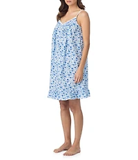Eileen West Floral Print Sleeveless V-Neck Woven Chemise