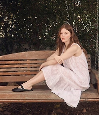 Eileen West Jocelyn Modern Floral Devore Sleeveless Scoop Neck Woven Ballet Nightgown