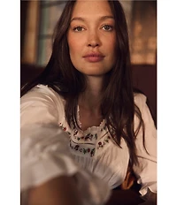 Eileen West Long Sleeve Sweetheart Neck Woven Cotton Ballet Nightgown